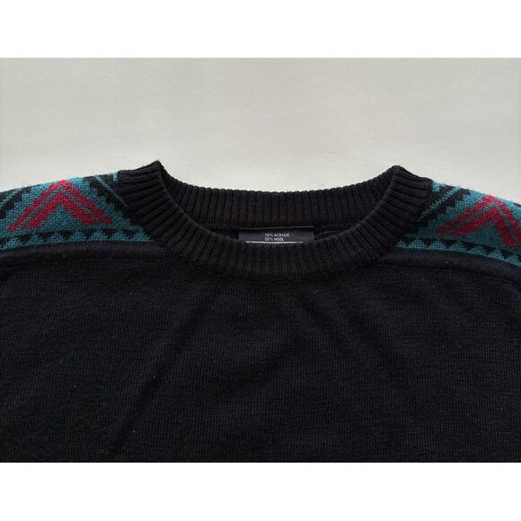 Demetre Vintage Sweater Men's Pullover Size M Wool Blend Aztec Ski Apres - Picture 5 of 10